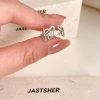Retro LOVE ring s925 sterling silver ring, fashionable English letter ring, light luxury and high-end feel, adjustable opening Specification image